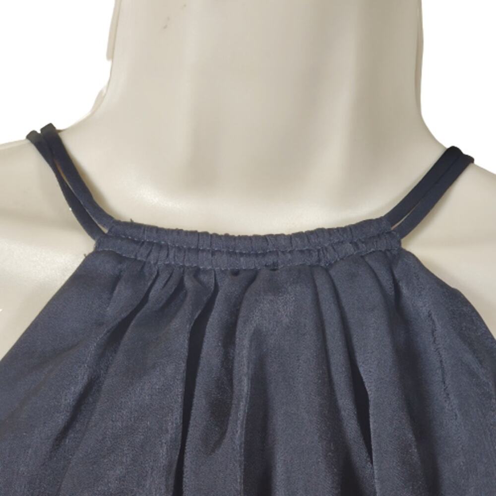 BCBGMaxAzria Women's Black Halter Neck Tiered Peplum Top Size XXS - Picture 5 of 10